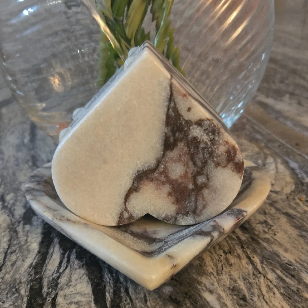 Marble Heart-Shaped Coasters